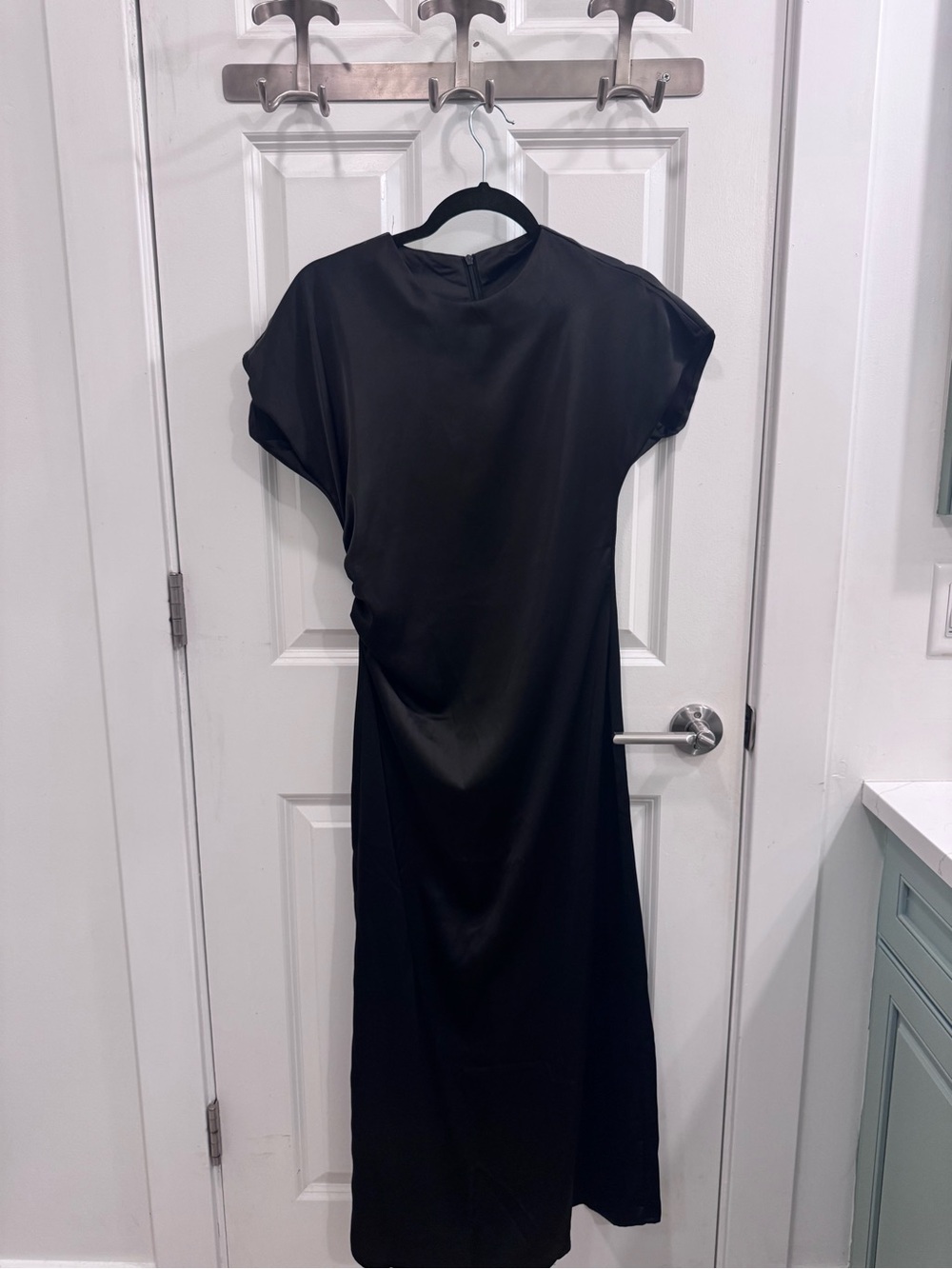 Elegant Black Women's Midi Dress